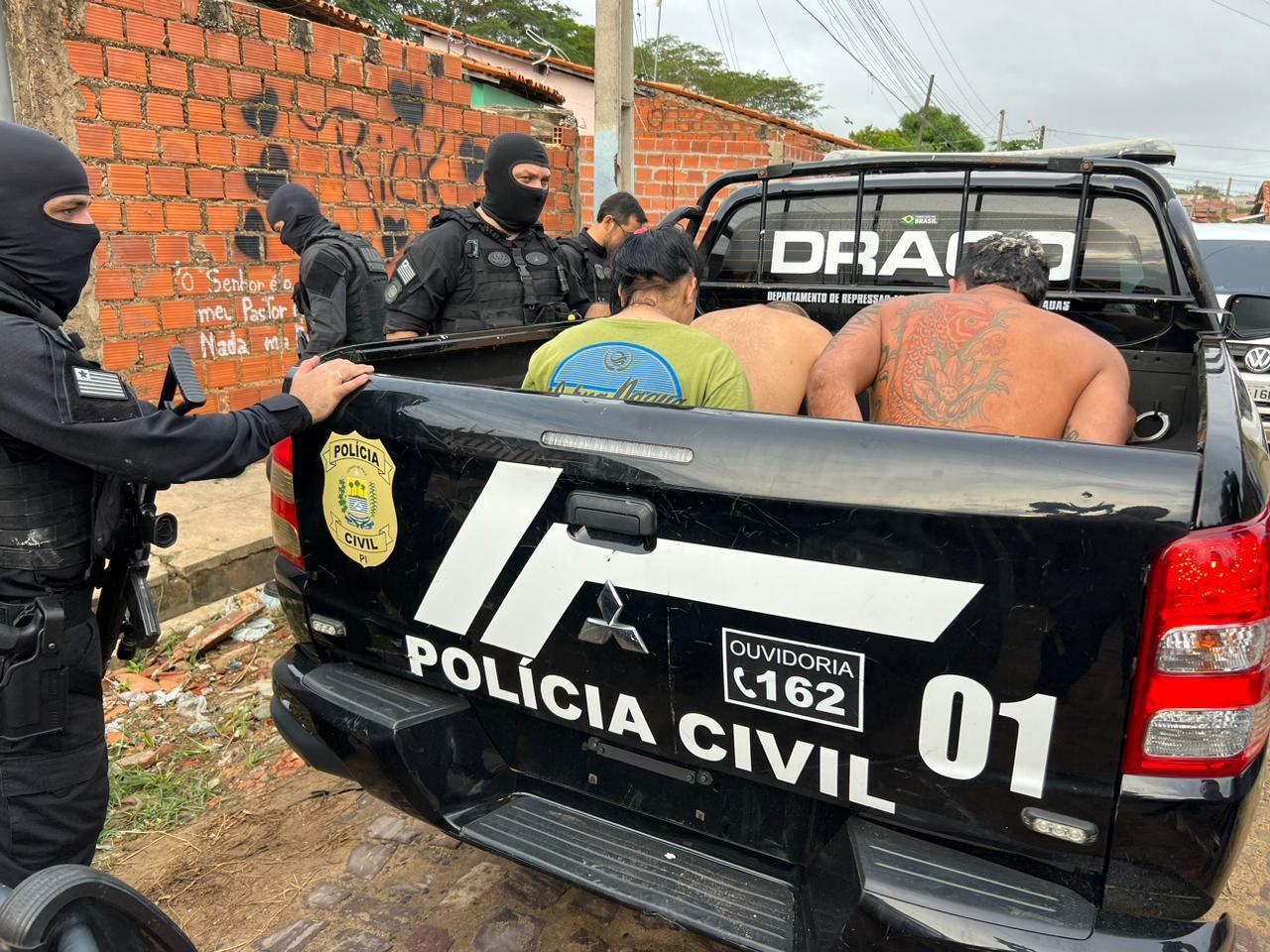 Prisões realizadas durante a operação