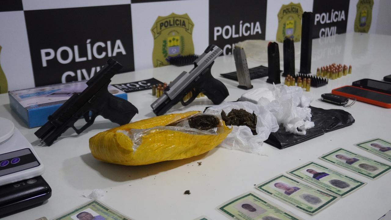 Material apreendido na operação
