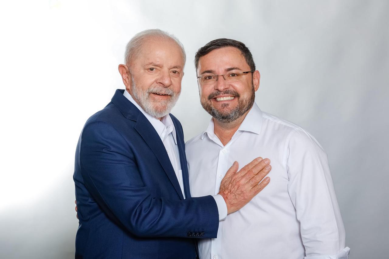 O presidente Lula e o deputado Fábio Novo