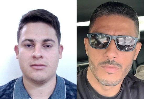 Bruno Arcanjo (à esquerda) matou o policial Marcelo Soares (à direita) com um tiro no tórax