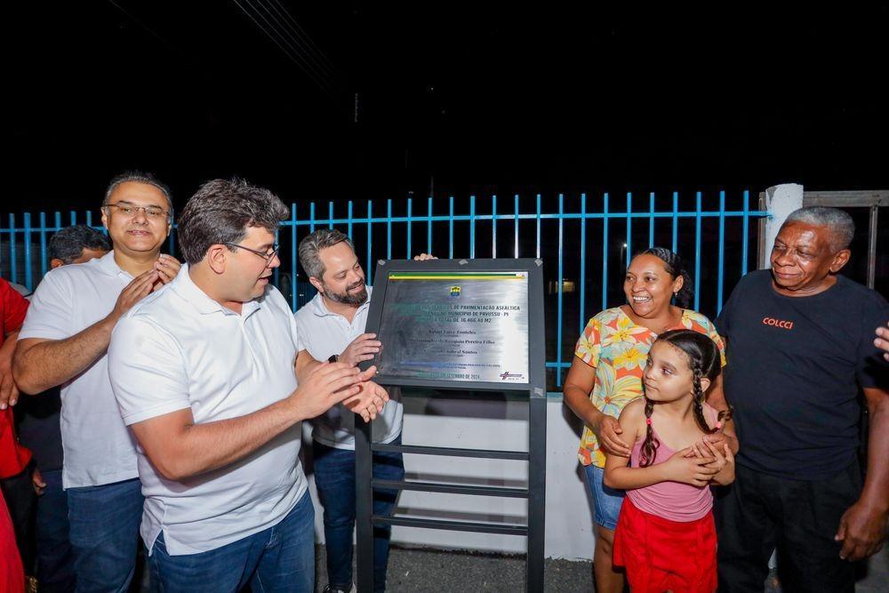 Governador Rafael Fonteles, nesta segunda-feira (9), no município de Pavussu