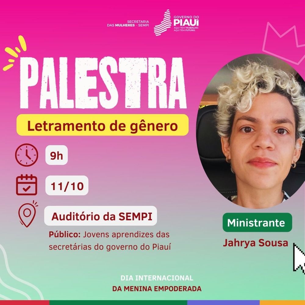 Palestra "Letramento de Gênero"