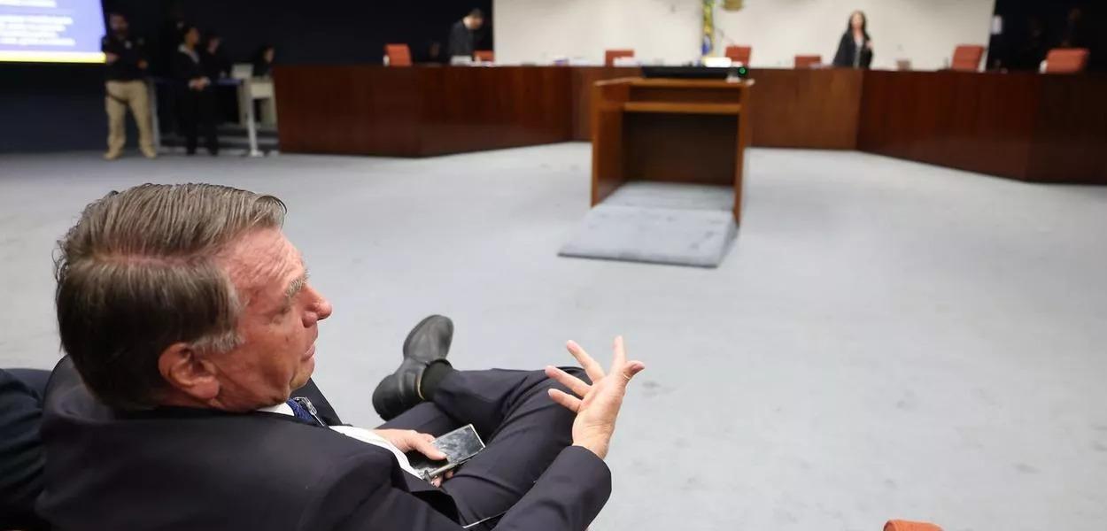 Jair Messias Bolsonaro em julgamento da denúncia do núcleo 1 da trama golpista
