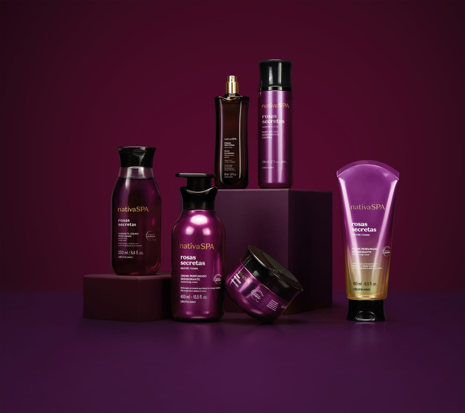 Linha  Nativa SPA Rosas Secretas de O Boticário