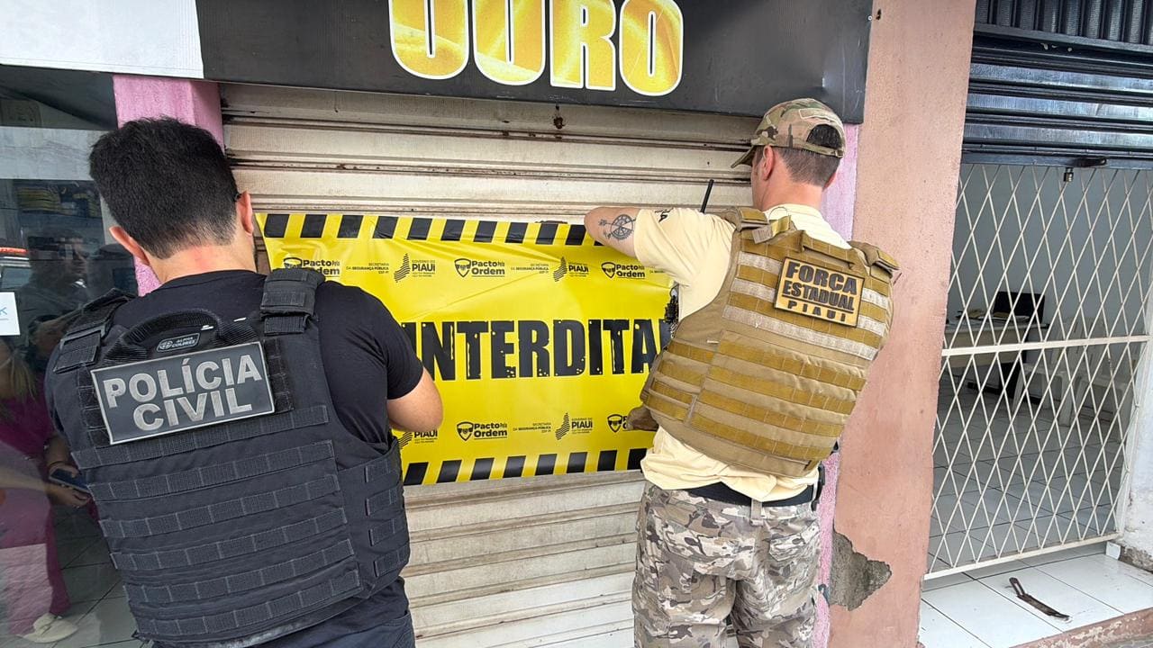 Ponto de receptação de ouro roubado é interditado pela segunda vez em Teresina