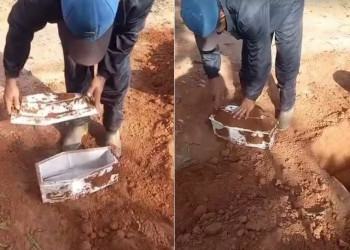 Família faz sepultamento de bebê e depois descobre que enterrou caixão vazio no Piauí