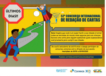 Concurso Internacional de Redação de Cartas – inscrições terminam dia