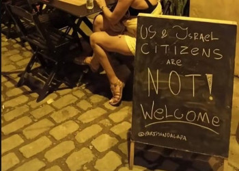 Bar antifascista no Rio é multado após mensagem contra EUA e Israel
