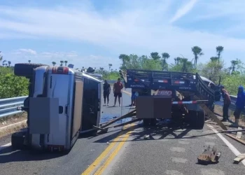 Caminhoneiro morre carbonizado em acidente entre Campo Maior e Cabeceiras