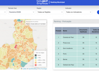 Ranking incentiva competição entre municípios para agilizar abertura de empresas no Piauí