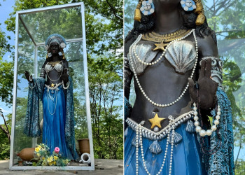 Imagem de Iemanjá é alvo de depredação na véspera de data religiosa em Teresina