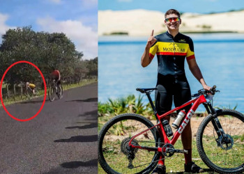 VÍDEO​: ciclista fica ferido ao cair em cerca de arame farpado durante competição no Piauí