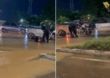 Cratera se abre na BR-316 e causa congestionamento e falta de água na zona Sul de Teresina