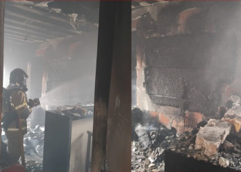 Incêndio destrói apartamento e quatro vítimas foram encaminhadas a UPA em Teresina