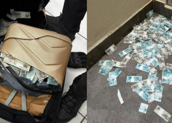 Vídeo: mala com R$ 429 mil é jogada da janela de apartamento durante operação da PF em SC