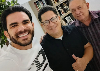 Dr. Marcus Vinícius Kalume recebe Hugo Carvalho e Dr. Cesar Amaral em visita de cortesia