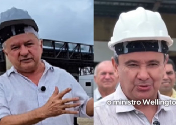 ​Merlong e Wellington Dias visitam obras de centro de reabilitação em São Raimundo Nonato