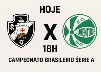 Vasco e Juventude jogam hoje pelo Brasileirão; veja onde assistir e prováveis escalações