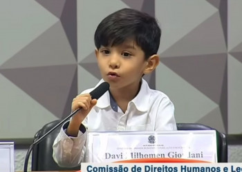 VÍDEO: Menino de 6 anos encanta o Senado com discurso sobre saúde e viraliza na Internet