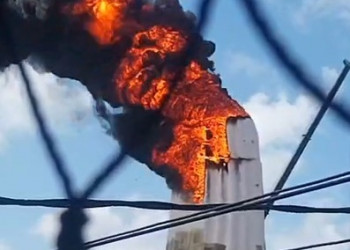 Incêndio destrói estátua de Nossa Senhora de Fátima em Natal (RN); veja vídeo