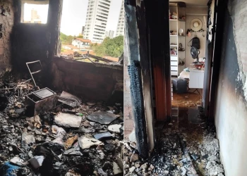 Incêndio atinge apartamento no bairro São Cristóvão, em Teresina