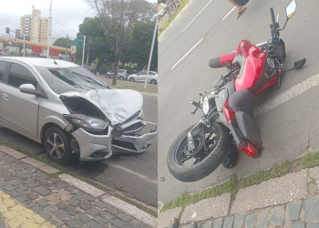 Motociclista morre atingido por carro em alta velocidade na Avenida Frei Serafim; vídeo