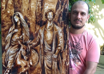 Conheça 'Michael Jakson', artista piauiense que usa café em seus trabalhos
