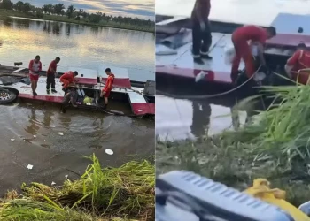 Ônibus que saiu de Teresina cai em açude na BR-222 no Maranhão e deixa dois mortos