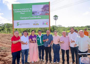 Merlong Solano participa do lançamento da Pedra Fundamental do IFPI de Luzilândia
