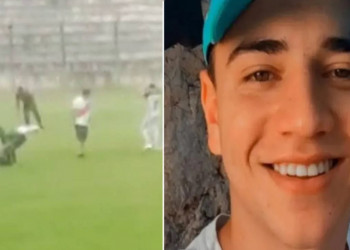 Raio cai em campo de futebol, mata um jogador e fere outros três