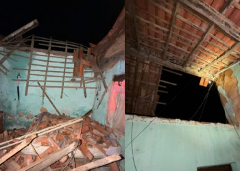 Parte de casa desaba em Parnaíba; idoso de 90 anos estava no imóvel