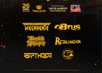 Cajuína Pop fará especial Metal Solidário no Teatro do Boi neste sábado (26)