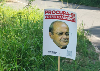 “Procura-se Prefeito Ausente”: cartazes contra Silvio Mendes se espalham por Teresina