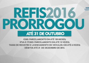 Último dia para adesão ao REFIS 2016 é segunda-feira (31)