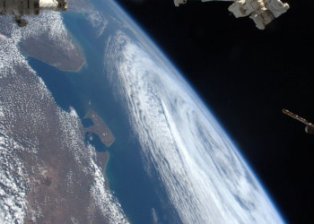Do espaço, astronauta flagra ciclone subtropical na América do Sul