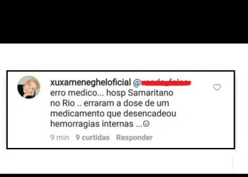 Xuxa sobre pai internado em coma: 'Erraram a dose de um medicamento'