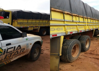 Polícia Militar recupera caminhão carregado de feijão em Curimatá