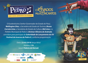 15ª edição do Festival de Inverno de Pedro II será lançada nesta terça-feira (22)
