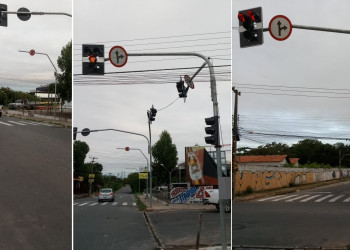 Novo semáforo é instalado em cruzamento no bairro Morada Nova