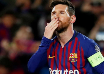Com gols de Messi, Barcelona goleia Lyon e vai às quartas na Champions