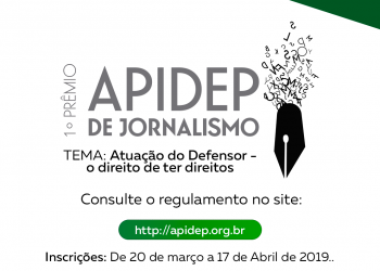 Associação de Defensores Públicos  lança edital de Prêmio de Jornalismo