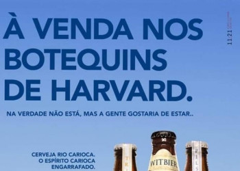 Cervejaria brinca com mentira de Witzel: “À venda nos botequins de Harvard”