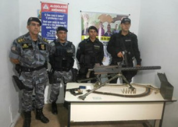 PRF apreende metralhadora antiaérea avaliada em R$ 100 mil no Maranhão