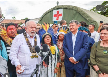Wellington acompanha Lula em visita a comunidade Yanomani para tratar de crise humanitária