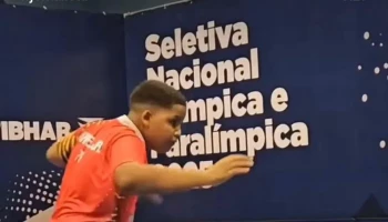 Piauiense leva Brasil à final do Pan sub-13 de tênis de mesa na Guatemala