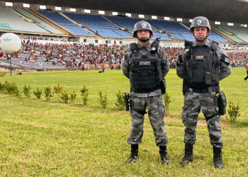 PM reforçou policiamento no Albertão na final do Campeonato Piauiense de Futebol