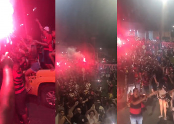 Torcedores fazem a festa com a chegada do Flamengo em Teresina após 10 anos