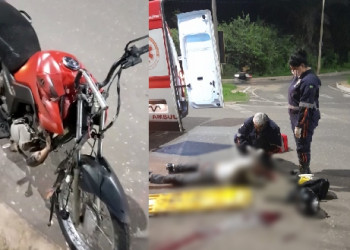 Motociclista fica ferido ao colidir contra poste na zona Norte de Teresina