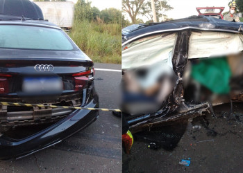 Duas pessoas morrem em acidente envolvendo Audi A5 na BR 343 em Teresina