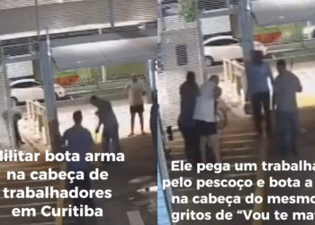 Subtenente do Exército ameaça atirar em trabalhadores com uma pistola no Paraná